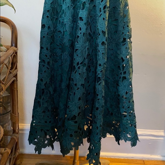 Gorgeous & Comfy! Green lace maternity dress Holiday parties photos Christmas - Picture 4 of 11